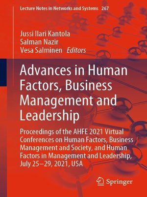 cover image of Advances in Human Factors, Business Management and Leadership